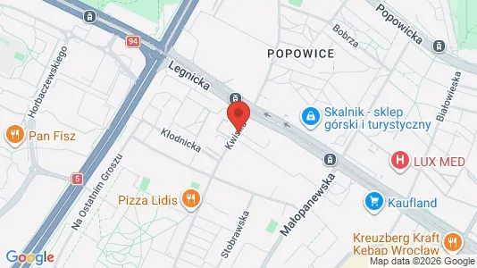 Rooms for rent i Wrocław - kort over placeringen