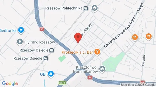 Rooms for rent i Rzeszów - kort over placeringen