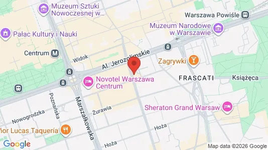 Rooms for rent i Warszawa Śródmieście - kort over placeringen