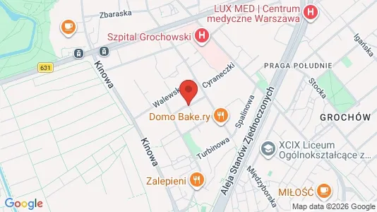 Rooms for rent i Warszawa Praga-Południe - kort over placeringen