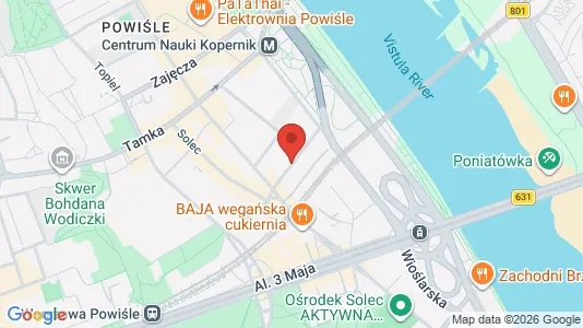 Rooms for rent i Warszawa Śródmieście - kort over placeringen