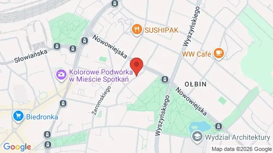 Rooms for rent i Wrocław - kort over placeringen