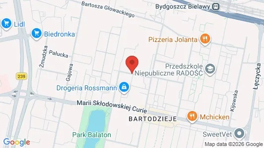 Rooms for rent i Bydgoszcz - kort over placeringen