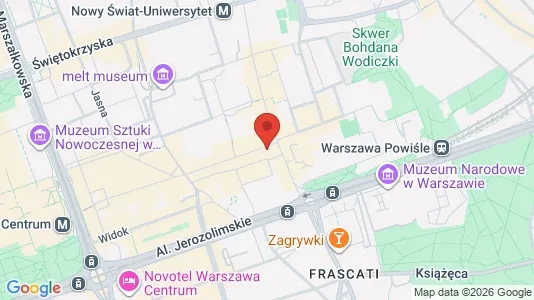 Rooms for rent i Warszawa Śródmieście - kort over placeringen