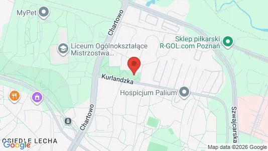 Rooms for rent i Poznań - kort over placeringen