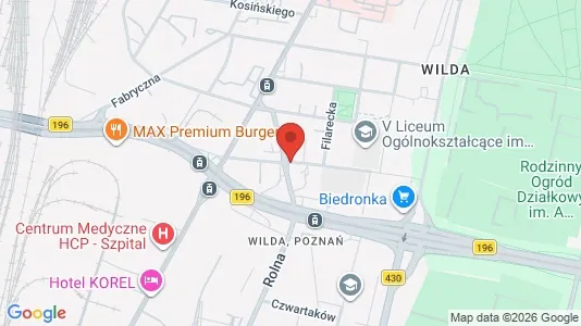 Rooms for rent i Poznań - kort over placeringen