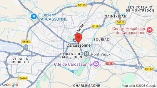 Apartments for rent i Carcassonne - kort over placeringen