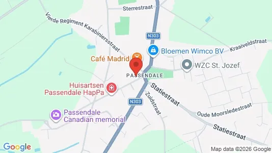 Apartments for rent i Zonnebeke - kort over placeringen