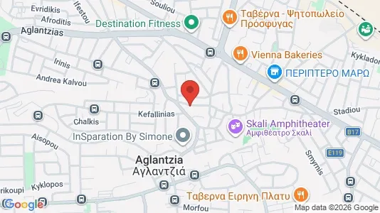 Apartments for rent i Nicosia Aglantzia - kort over placeringen