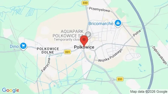 Apartments for rent i Polkowicki - kort over placeringen