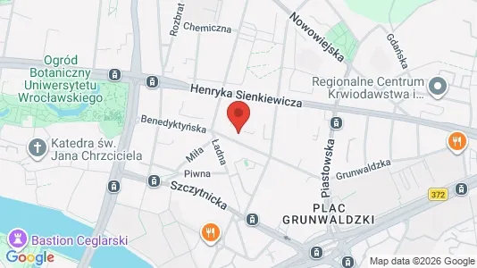 Apartments for rent i Wrocław - kort over placeringen