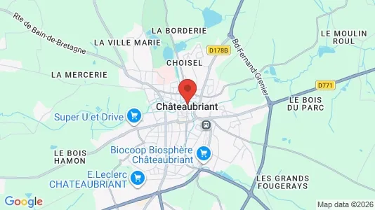 Houses for rent i Châteaubriant-Ancenis - kort over placeringen