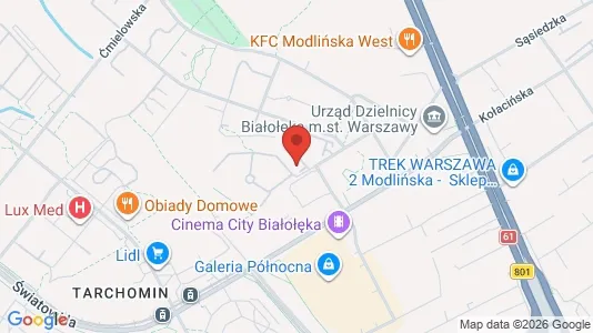 Apartments for rent i Warszawa Wawer - kort over placeringen