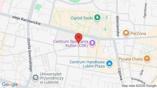 Apartments for rent i Lublin - kort over placeringen