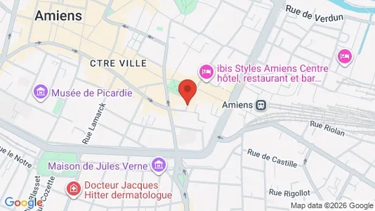 Apartments for rent i Amiens - kort over placeringen