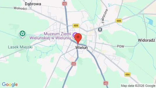 Apartments for rent i Wieluński - kort over placeringen