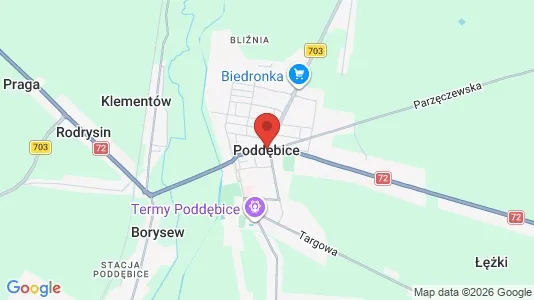 Apartments for rent i Poddębicki - kort over placeringen