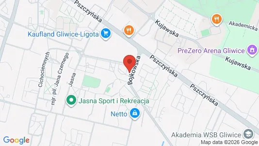 Apartments for rent i Gliwice - kort over placeringen