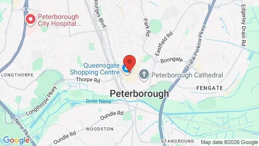 Rooms for rent i Peterborough - Cambridgeshire - kort over placeringen