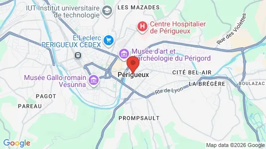 Apartments for rent i Périgueux - kort over placeringen