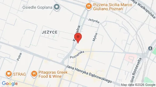 Apartments for rent i Poznań - kort over placeringen