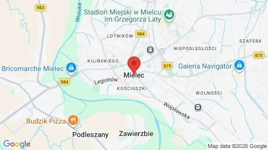 Apartments for rent i Mielecki - kort over placeringen