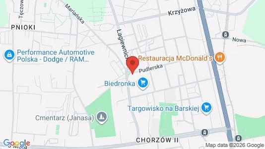 Apartments for rent i Chorzów - kort over placeringen