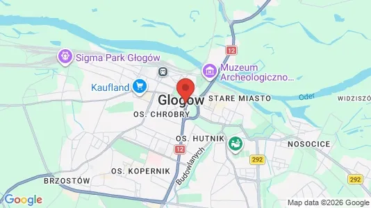 Apartments for rent i Głogowski - kort over placeringen