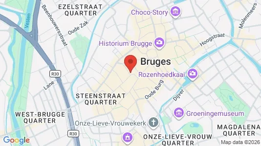 Apartments for rent i Brugge - kort over placeringen