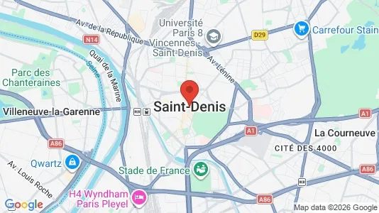 Apartments for rent i Saint-Denis - kort over placeringen
