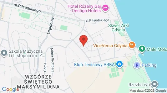 Apartments for rent i Gdynia - kort over placeringen