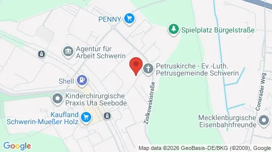 Apartments for rent i Schwerin - kort over placeringen