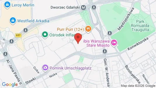 Apartments for rent i Warszawa Wawer - kort over placeringen