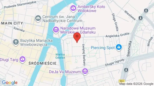 Apartments for rent i Gdańsk - kort over placeringen