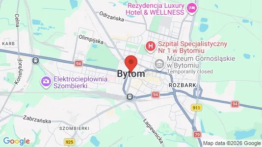 Apartments for rent i Bytom - kort over placeringen