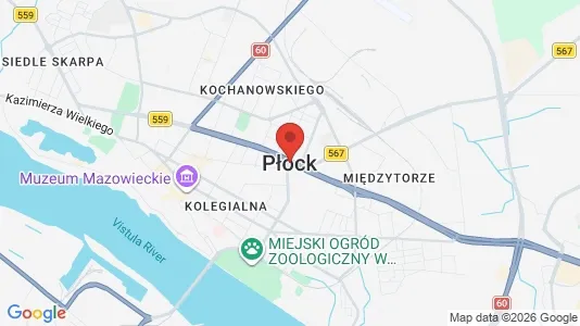 Apartments for rent i Płock - kort over placeringen