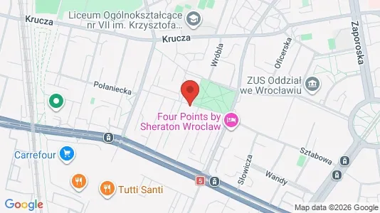 Apartments for rent i Wrocław - kort over placeringen
