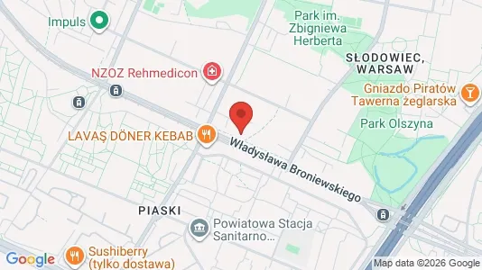 Rooms for rent i Warszawa Bielany - kort over placeringen