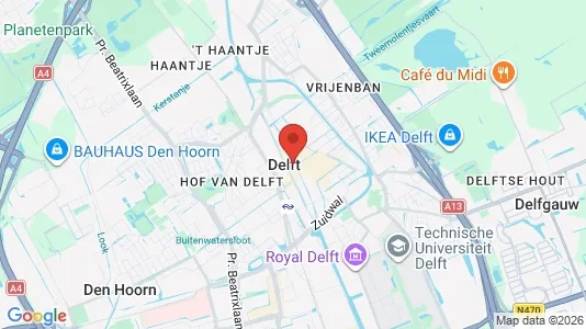 Houses for rent i Delft - kort over placeringen