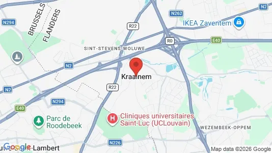 Houses for rent i Kraainem - kort over placeringen