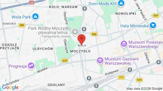 Apartments for rent i Warszawa Wola - kort over placeringen