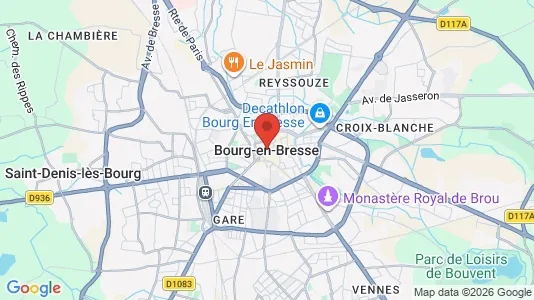 Apartments for rent i Bourg-en-Bresse - kort over placeringen