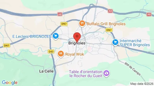 Apartments for rent i Brignoles - kort over placeringen