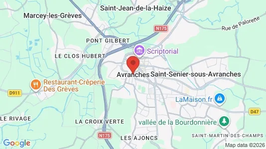 Apartments for rent i Avranches - kort over placeringen