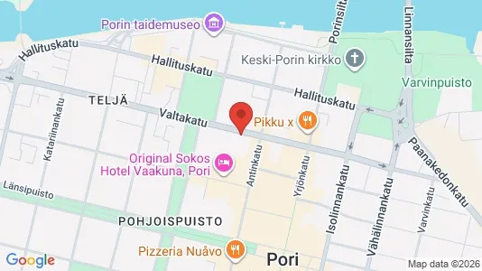 Apartments for rent i Pori - kort over placeringen