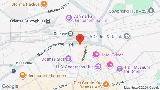 Apartments for rent i Odense C - kort over placeringen