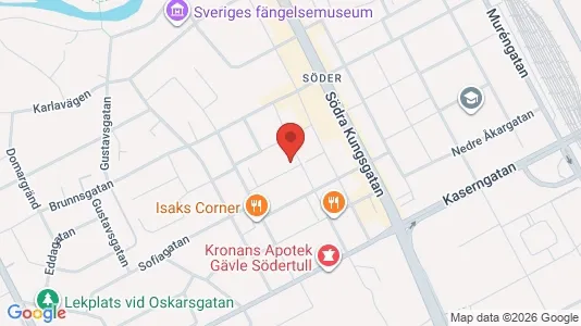 Apartments for rent i Gävle - kort over placeringen
