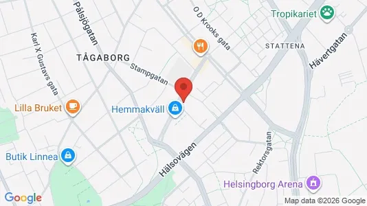 Apartments for rent i Helsingborg - kort over placeringen