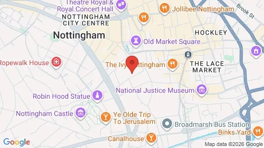 Apartments for rent i Nottingham - Nottinghamshire - kort over placeringen