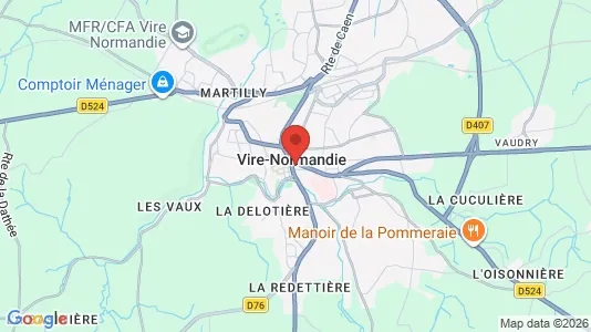 Houses for rent i Vire - kort over placeringen